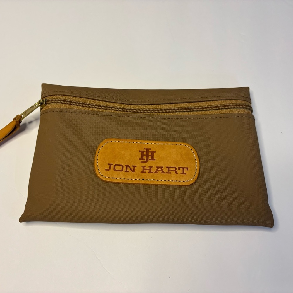 Jon Hart Tan Cosmetic Bag